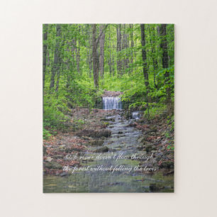 Forest waterfall jigsaw puzzle