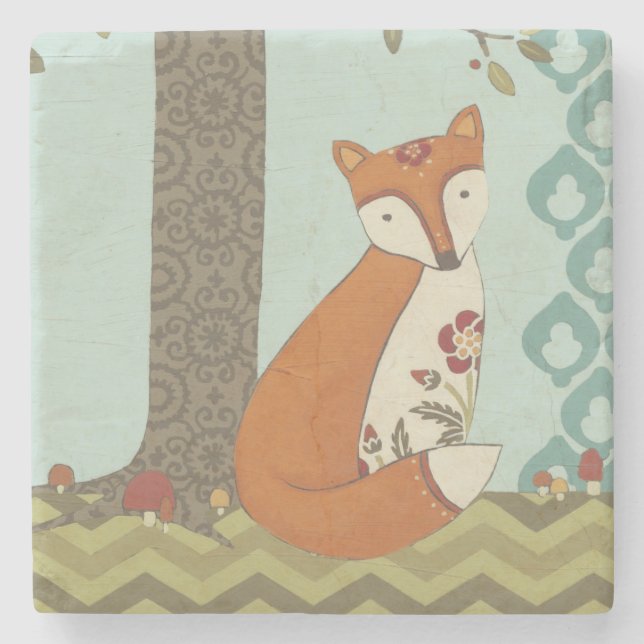 Forest Whimsy III Stone Coaster (Front)