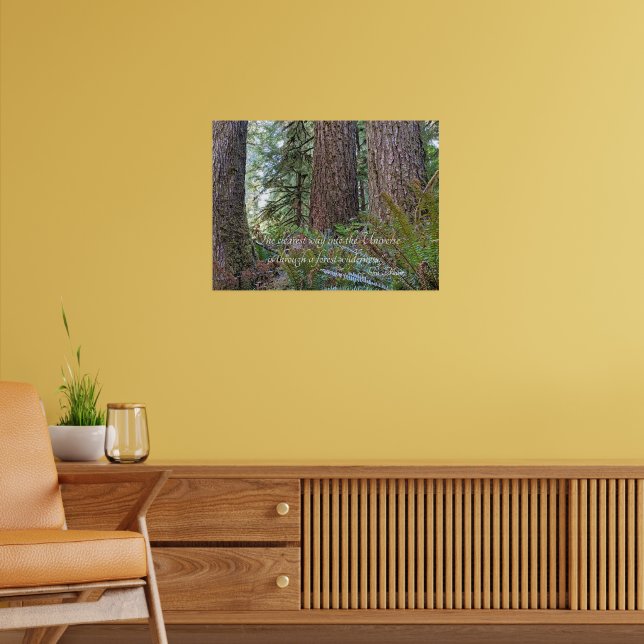 Forest Wilderness John Muir Nature Quote Poster (Living Room 2)