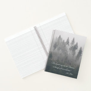 Forest Wilderness Photo with John Muir Quote Notebook