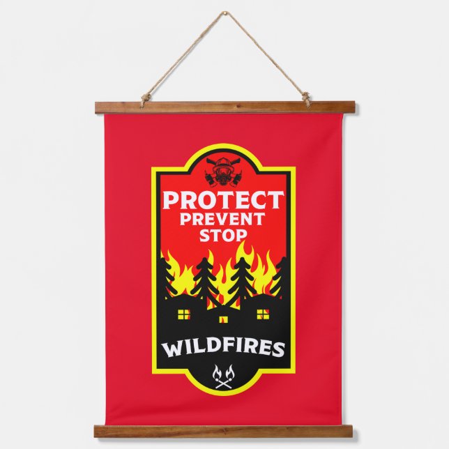 Forest Wildfire Prevention Hanging Tapestry (Front)