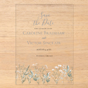 Forest Wildflowers Save the Date Announcement
