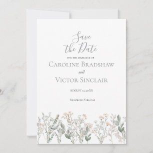 Forest Wildflowers Save the Date Announcement
