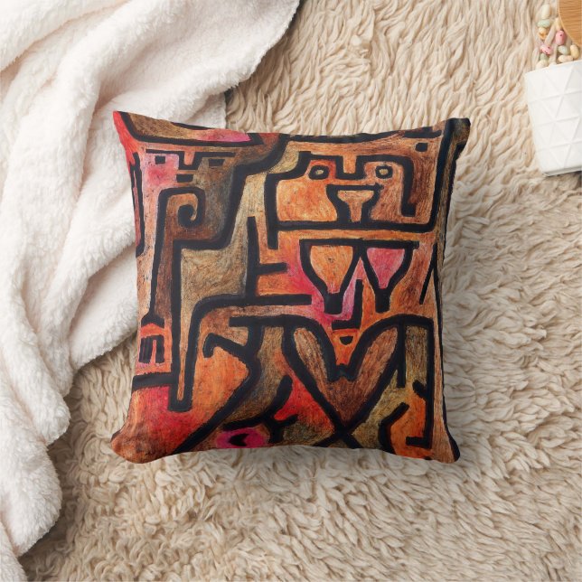  Forest Witch, Paul Klee Abstract Art Throw Pillow (Blanket)