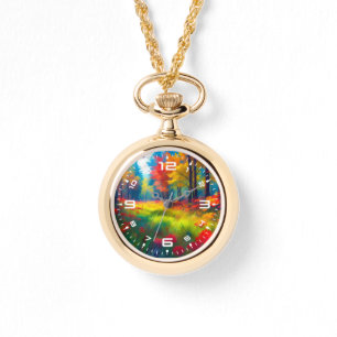 Forest with Colorful Trees And Flowers-47560 Watch