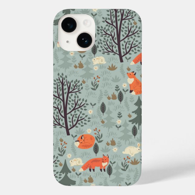 Forest with foxes and hares Case-Mate iPhone case (Back)
