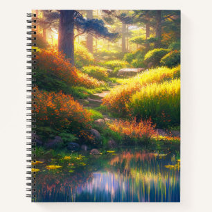 Forest with Sun-Kissed Ground Notebook