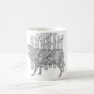 Forest wolf coffee mug