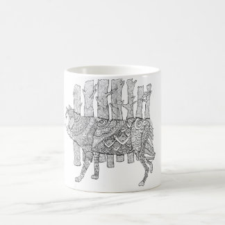 Forest wolf coffee mug