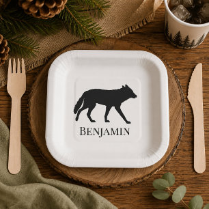 Forest Wolf Party Paper Plate