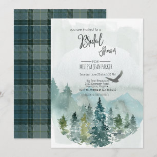 Forest Wonder Rustic Pine Bridal Shower Invitation