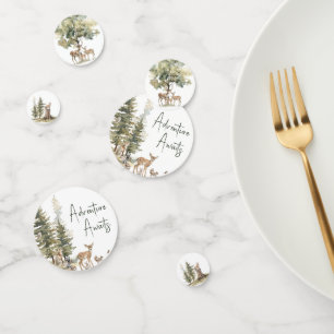 Forest Woodland Animals Adventure Awaits Table Confetti