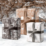 Forest Woodland Animals Fox, Deer, Rabbit & Floral Wrapping Paper Sheet<br><div class="desc">Our natural woodland animals, wrapping paper sheets captures the true nature of the simple things. soft earth tones with beige, greys and light ceramic creams create a clean, minimal, and cozy design. We've incorporated our hand-drawn woodland foxes, deer, rabbits, and natural floral to create this beautiful Christmas wrapping paper. All...</div>