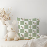 Forest Woodland Animals Pattern Baby Shower Throw Pillow<br><div class="desc">Introducing our forest woodland animals pattern baby shower throw pillow – perfect for a cute and whimsical celebration! Featuring a modern watercolor forest theme with adorable creatures like a fox, brown bear, bunny, and deer, it's great for a gender-neutral shower. This bohemian design sets a sweet and simple scene with...</div>