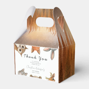 Forest Woodland Animals Travel Baby Shower Favor Box