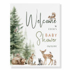 Forest Woodland Animals Welcome Baby Shower