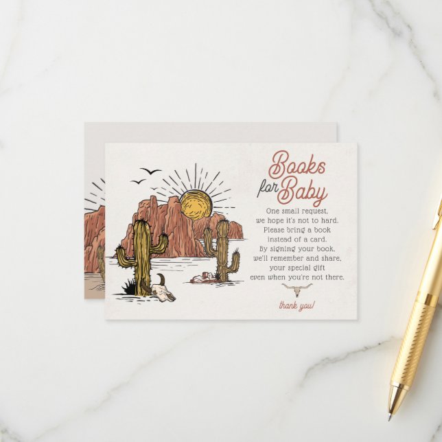 Forest Woodland Books for Baby Enclosure Card (Front/Back In Situ)