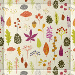 Forest Woodland Nature Tile<br><div class="desc">Forest leaves,  berries,  pine cones and all sorts of woodland nature bits and bobs.  Original art by Nic Squirrell.</div>