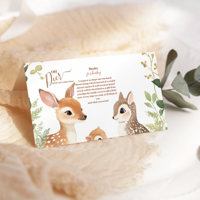 Forest Woodland Oh Deer  Books for Baby Enclosure Card (Creator Uploaded)
