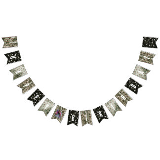 Forest Woodland Photo Birthday Bunting Flags