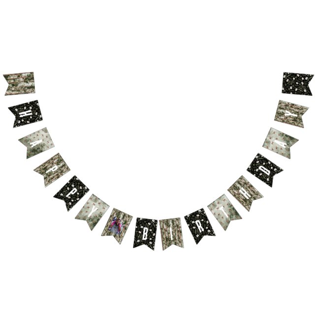 Forest Woodland Photo Birthday Bunting Flags (All)