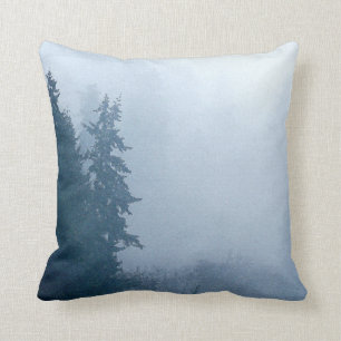 Forest Woods Meadow Ferns Oregon Trail Photography Throw Pillow