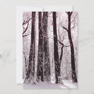 FOREST WOODS SNOWY WINTER SCENERY  INVITATION
