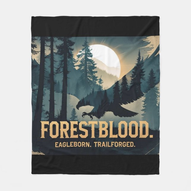 Forestblood – Wild Spirit Born of the Forest Fleece Blanket (Front)