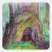Forestcore Ladybug Just Sayin Hi Stickers