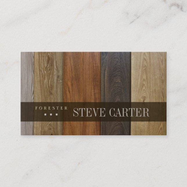 Forester Wood Forest Boards Floor Woodworker Card (Front)