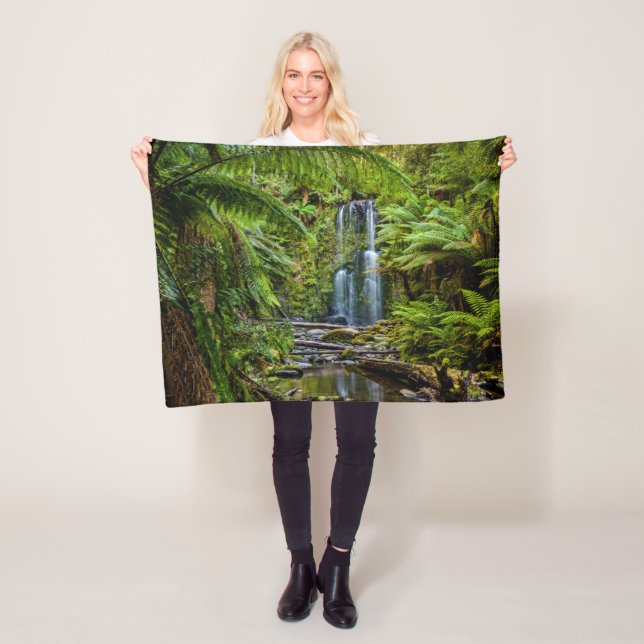 Forests | Beauchamp Falls Australia Fleece Blanket (In Situ)