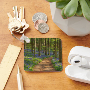 Forests   Bluebell Forest in Belgium Keychain