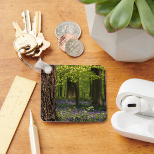 Forests   Bluebells in Belgium Keychain