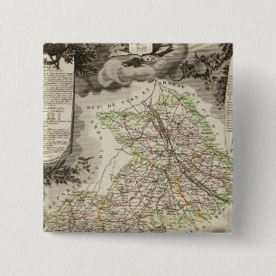 Forests, cities, towns 2 inch square button