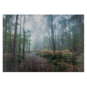 Forests Dark Foggy Woods Norfolk UK Cutting Board