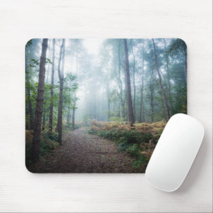Forests Dark Foggy Woods Norfolk UK Mouse Pad