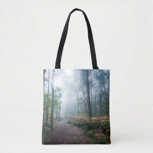 Forests Dark Foggy Woods Norfolk UK Tote Bag
