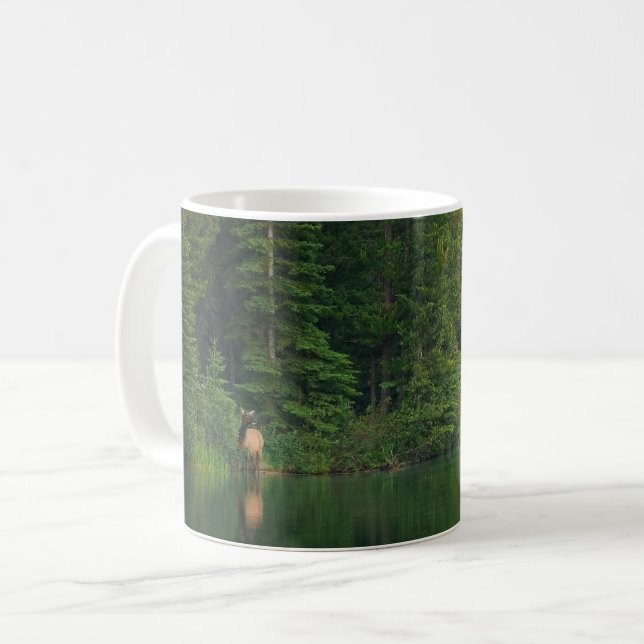 Forests | Elk at Banff National Park Alberta Coffee Mug (Front Left)