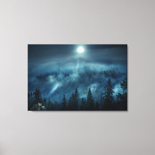 Forests Moonlit Forest Canvas Print