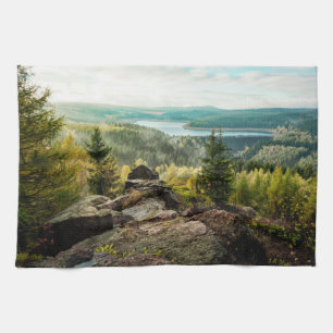 Forests Ore Mountains Germany Kitchen Towel