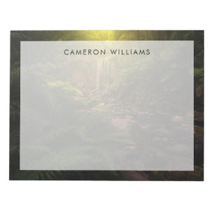 Forests   Sunlight Highlights Waterfall Notepad
