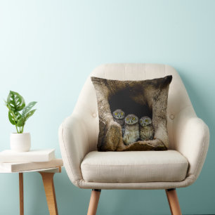Forests   Three Owls Looking Throw Pillow