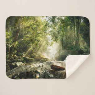 Forests Tropical Jungle Forest Sherpa Blanket
