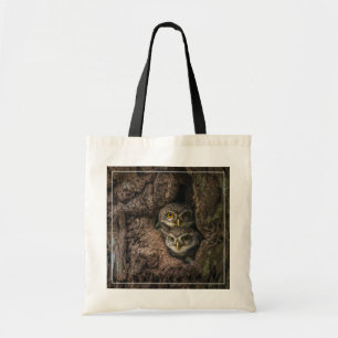 Forests Two Owls Looking Tote Bag