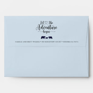 Forêt Aventure Bois Ours Bleu Enveloppe