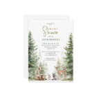 Forêt Bois Animaux Baby shower Invitation