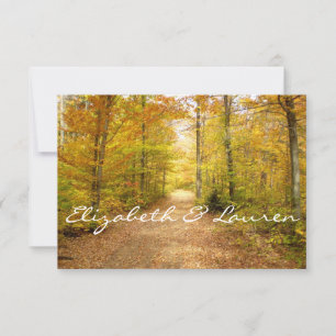 Forêt d'automne, Mariage de automne, RSVP personna