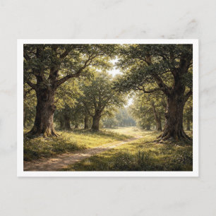 Forêt de chênes. Carte postale