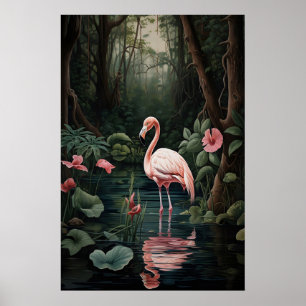 Forêt de flamants roses, Impression de rivière tro