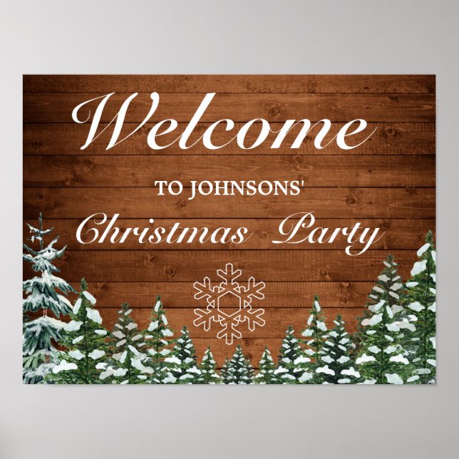 Forêt de neige Affiche de bienvenue de Noël (Devant)